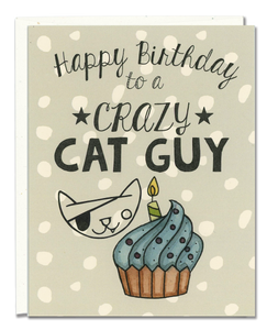 Happy Birthday Crazy Cat Guy card