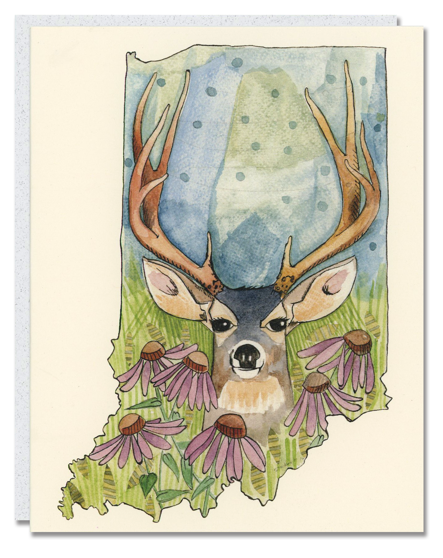 Indiana Deer card