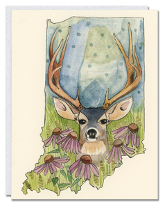 Indiana Deer card