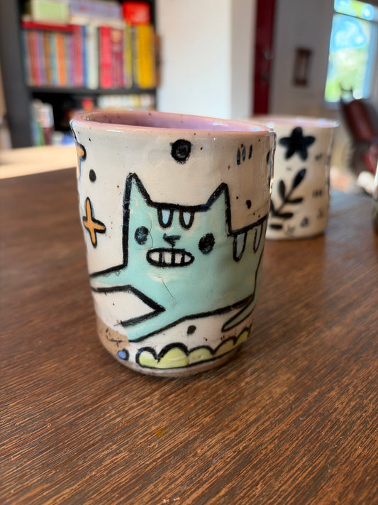 Teal Cat mug