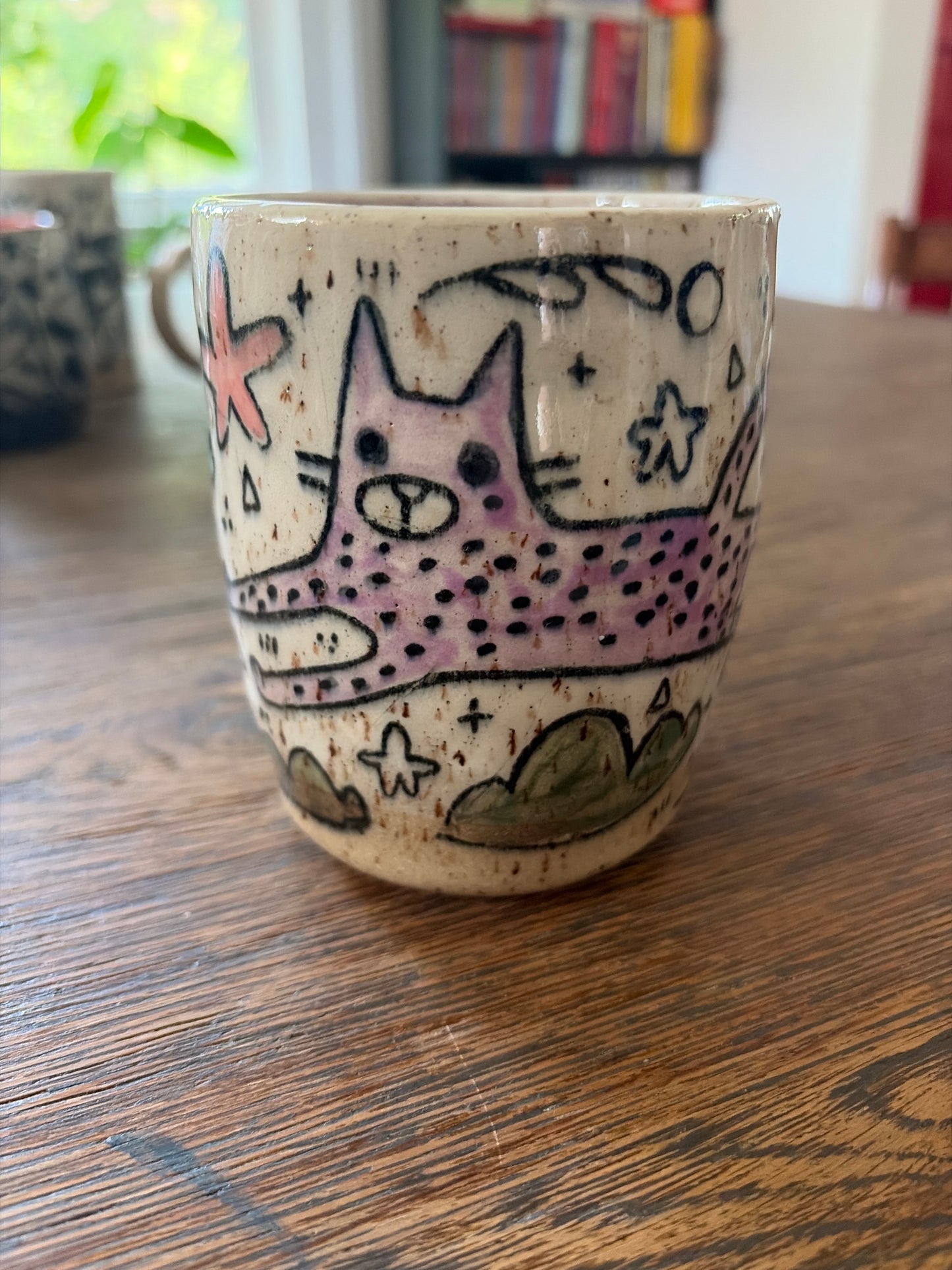 Purple Cat Pencil Holder