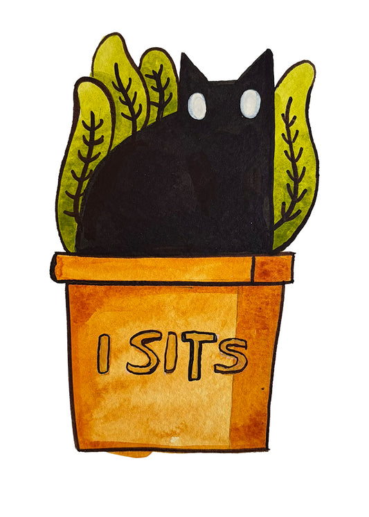 I Sits 5x7 Print