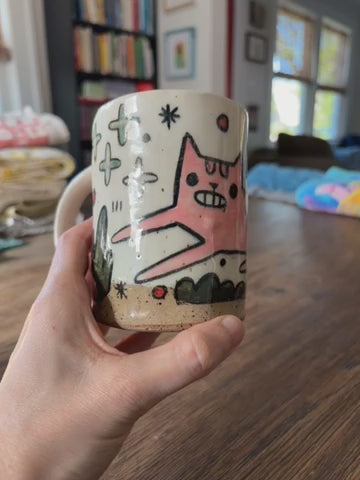 Pink Cat Mug