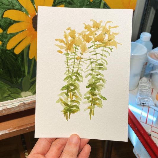 Goldenrod Original Watercolor