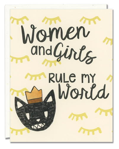 Women and Girls Rule My World card