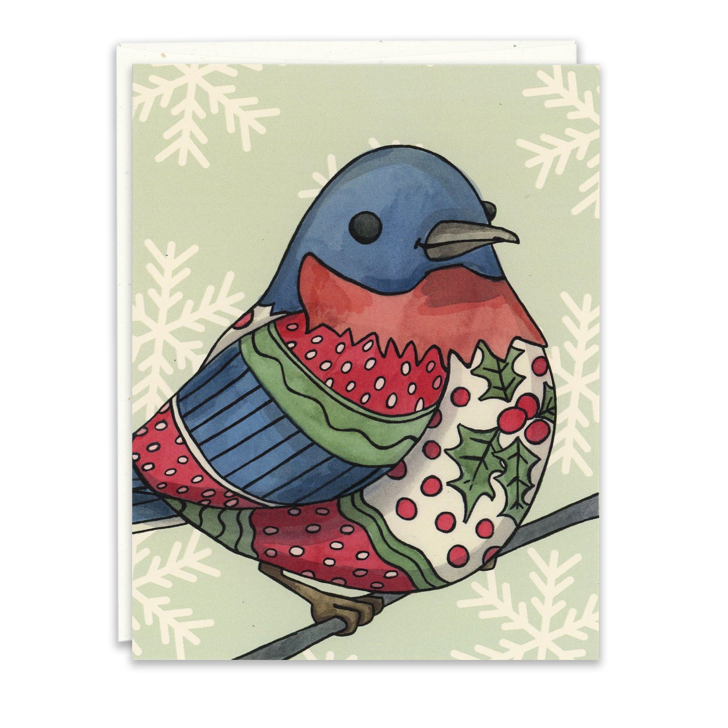 Holiday Bluebird card