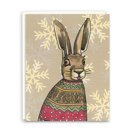 Holiday Hare card