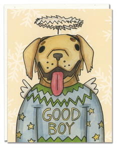 Golden Retriever Ugly Sweater card