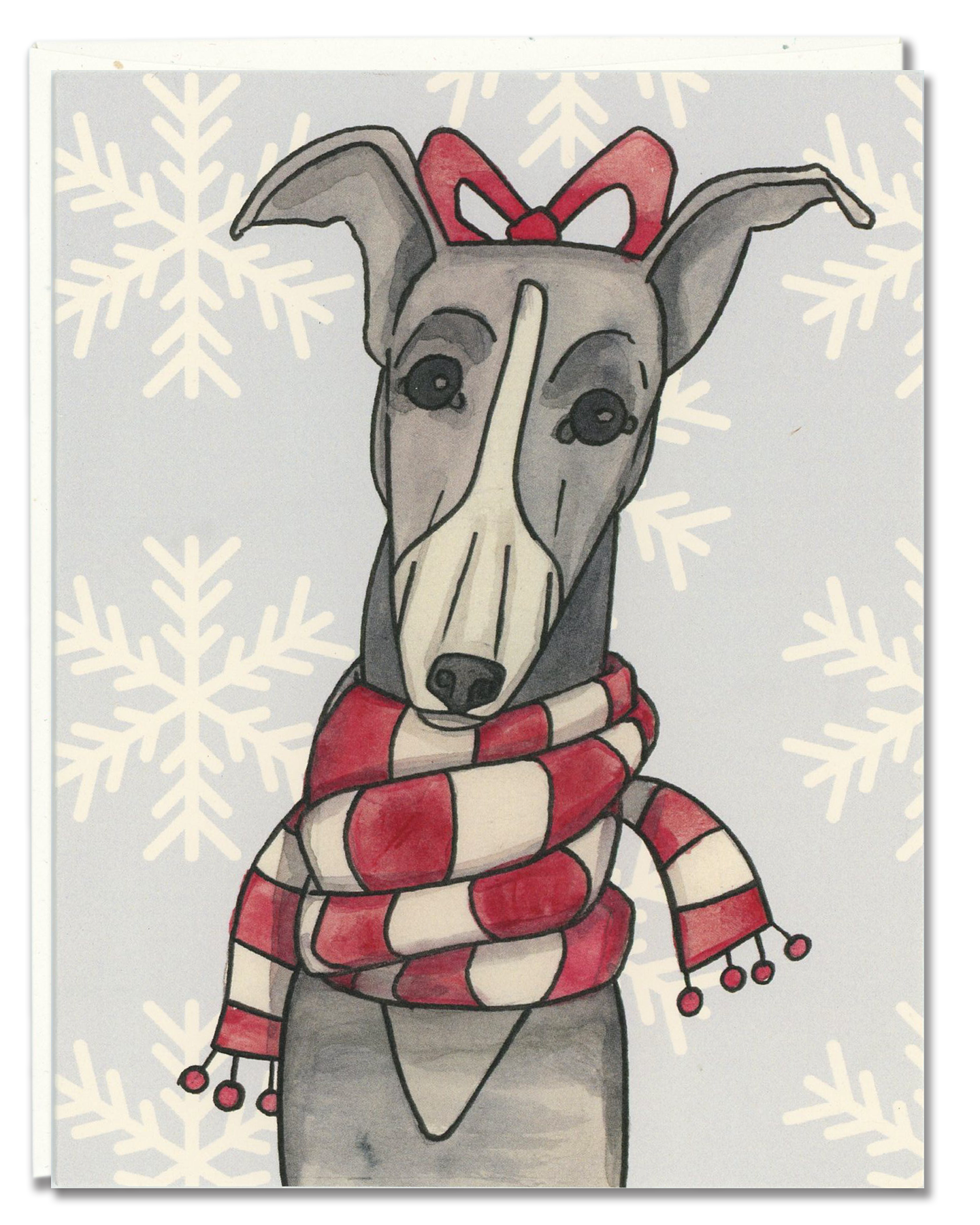 Greyhound Scarf card