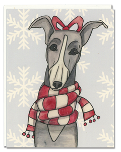 Greyhound Scarf card