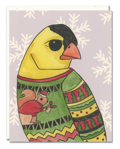 American Goldfinch Ugly Sweater card