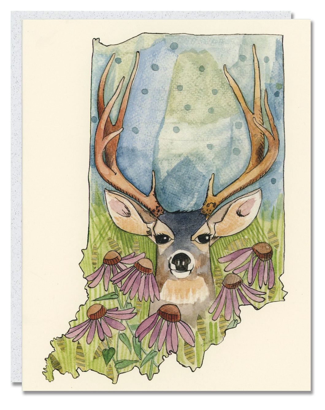 Indiana Deer card
