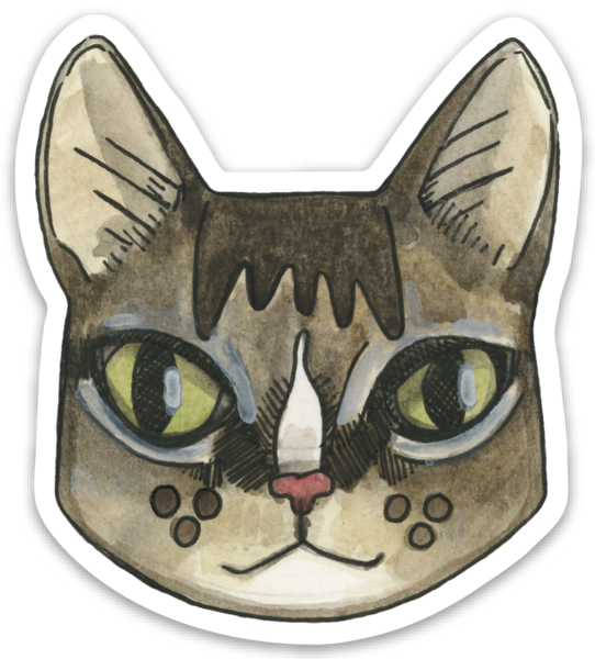 Tabby Cat Sticker