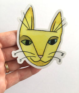 Yellow Cat Sticker