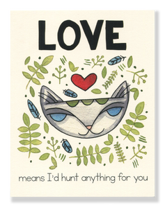Jungle Cat Love card