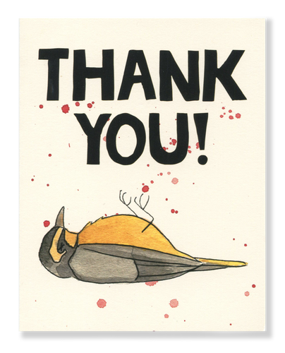 Thank You! Warbler card
