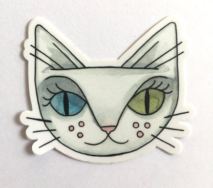 David Bowie Cat Sticker