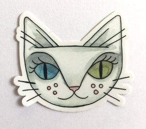 David Bowie Cat Sticker