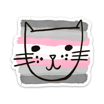 Pride Cat: Demi Girl Sticker