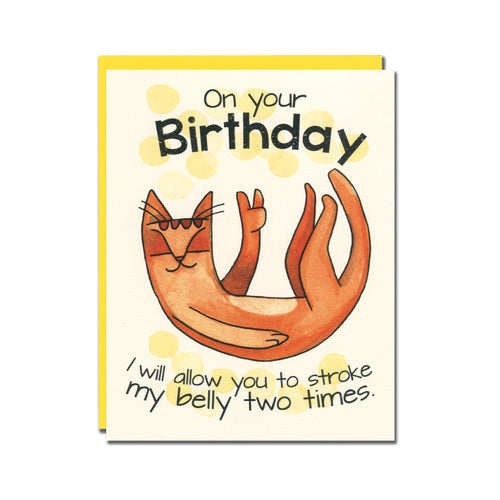 Birthday Belly Rubs card