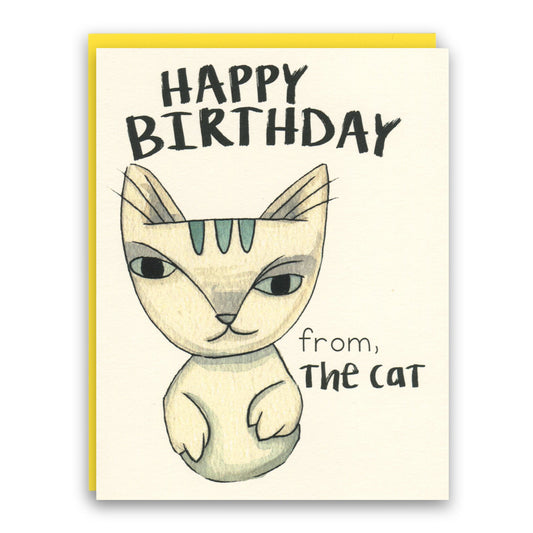 Happy Birthday From the Cat card