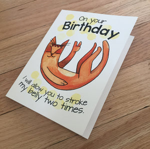 Birthday Belly Rubs card
