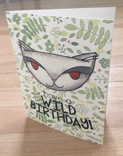 Jungle Cat, Wild Birthday card