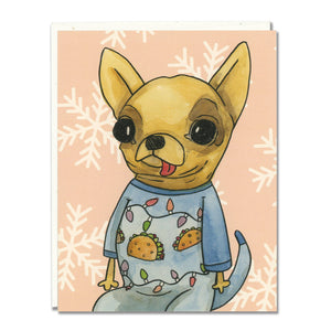 Chihuahua Ugly Sweater card