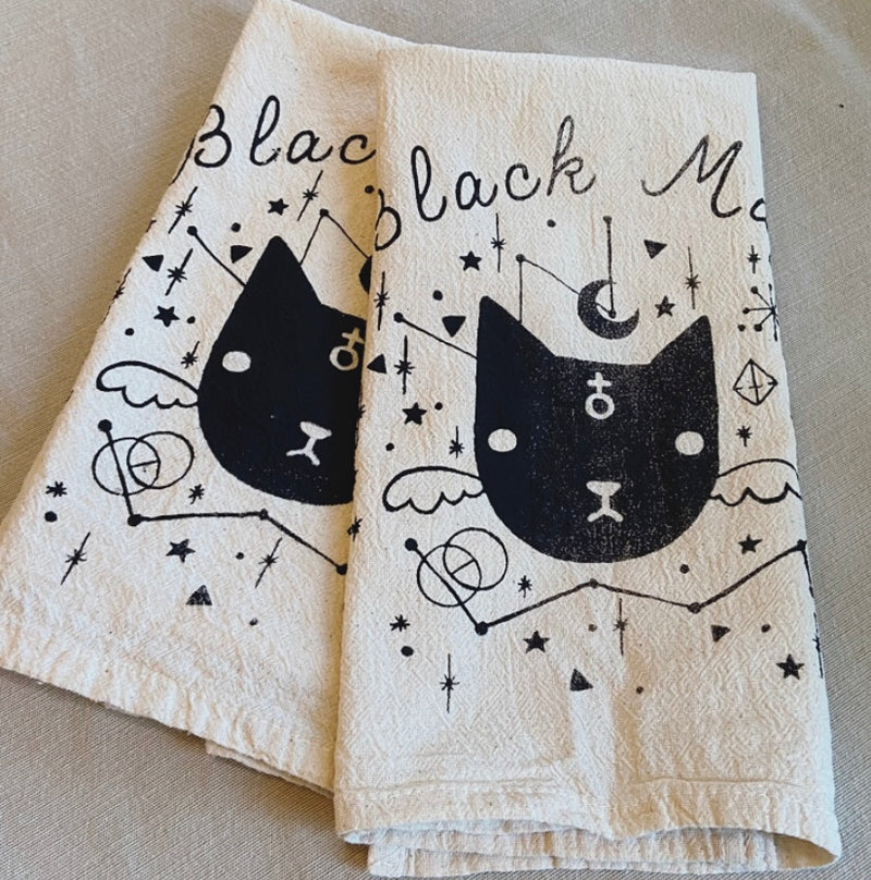 Hand Towels Cute Black Cat Dishcloth Modern Simple Style - Temu