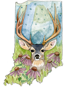Indiana Deer Print 8x10