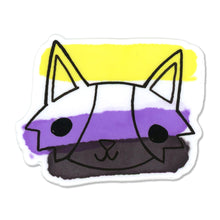 Pride Cat: Non-Binary Sticker