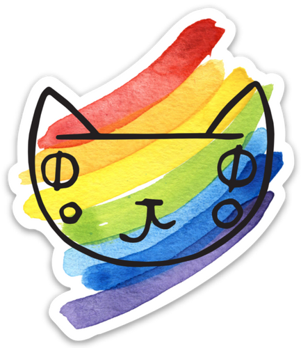 Rainbow Cat Magnet